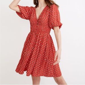 Madewell Sophia Mini Dress in Bandana Red
